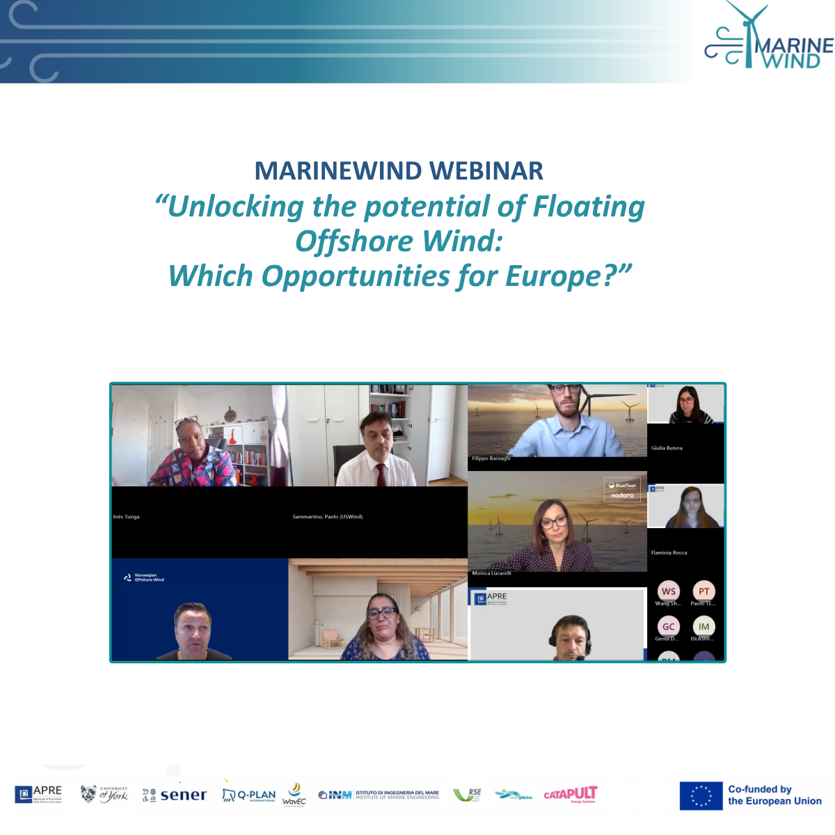 Insights from the second MARINEWIND Webinar – Marinewind