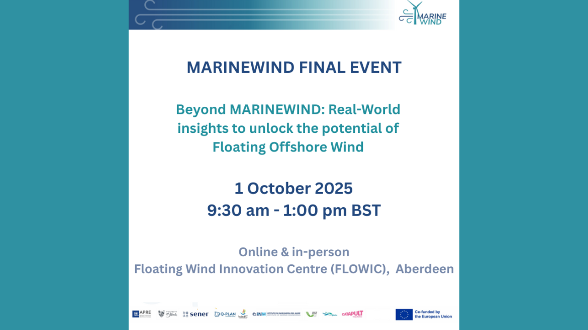 Save the date for the MARINEWIND Final Conference