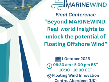 Registrations are open for the MARINEWIND Final Conference