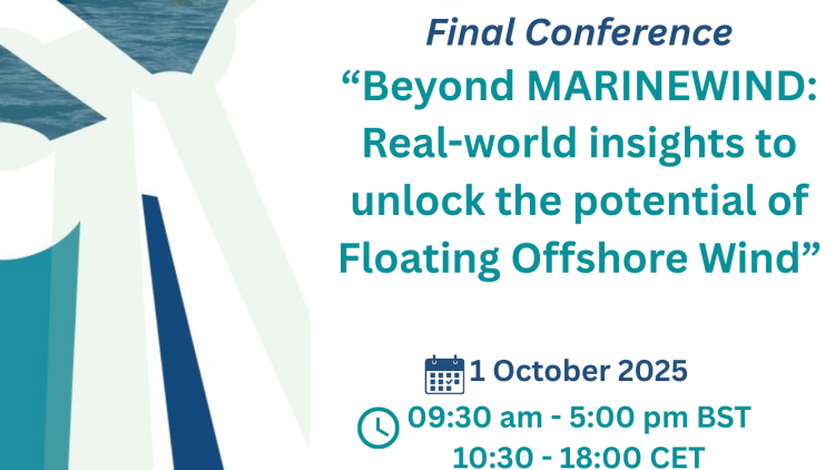Registrations are open for the MARINEWIND Final Conference